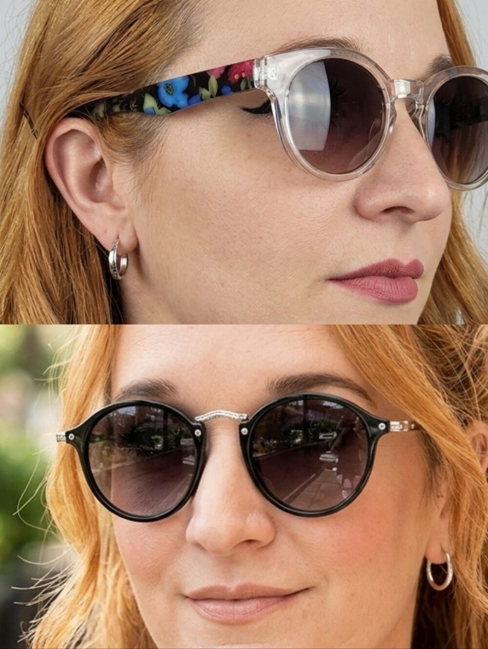 DUO Madden Girl Clear & Floral & Foster Grant Black & Silver Sunglasses, Sunnies